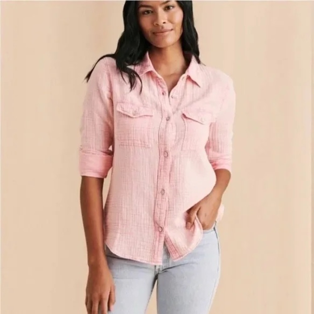 Faherty Sunfaded Indio Button-down Shirt in Pink Vintage Wash
